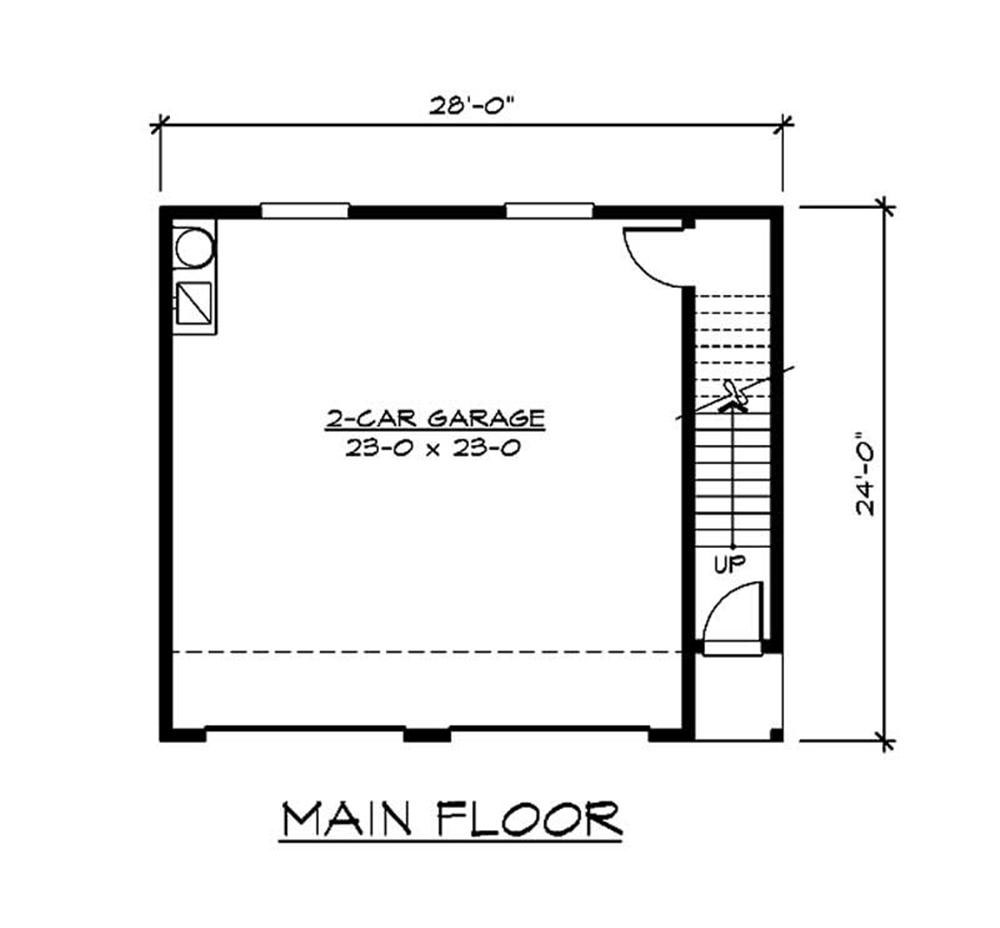 Floor Plan First Story of Small House Plans #115-1407